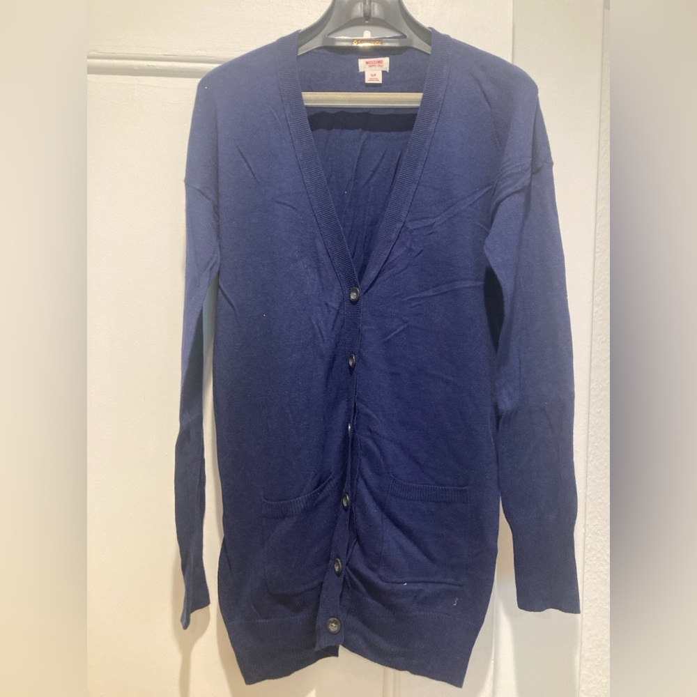 Mossimo Supply Co. Navy Blue Button-Up Cardigan